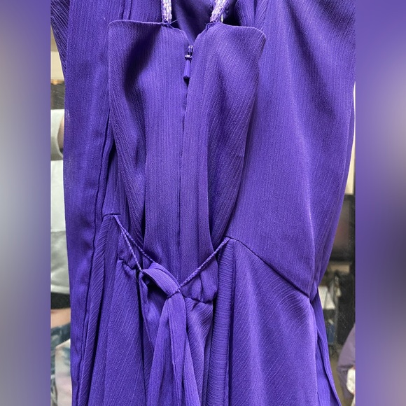 “David’s Bridal” Regency Royal purple goddess bridesmaid chiffon dress NWT sz 12 - Picture 3 of 4